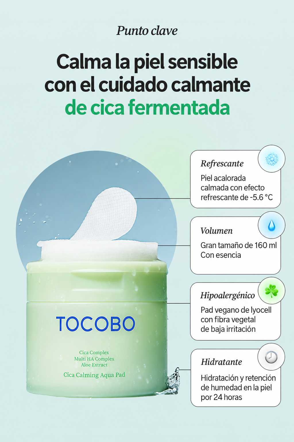 Cica Calming Aqua Pad 60 unidades