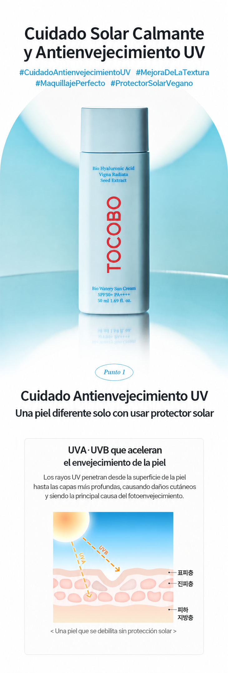 [ TOCOBO ] Bio Watery Sun Cream SPF50+ PA++++