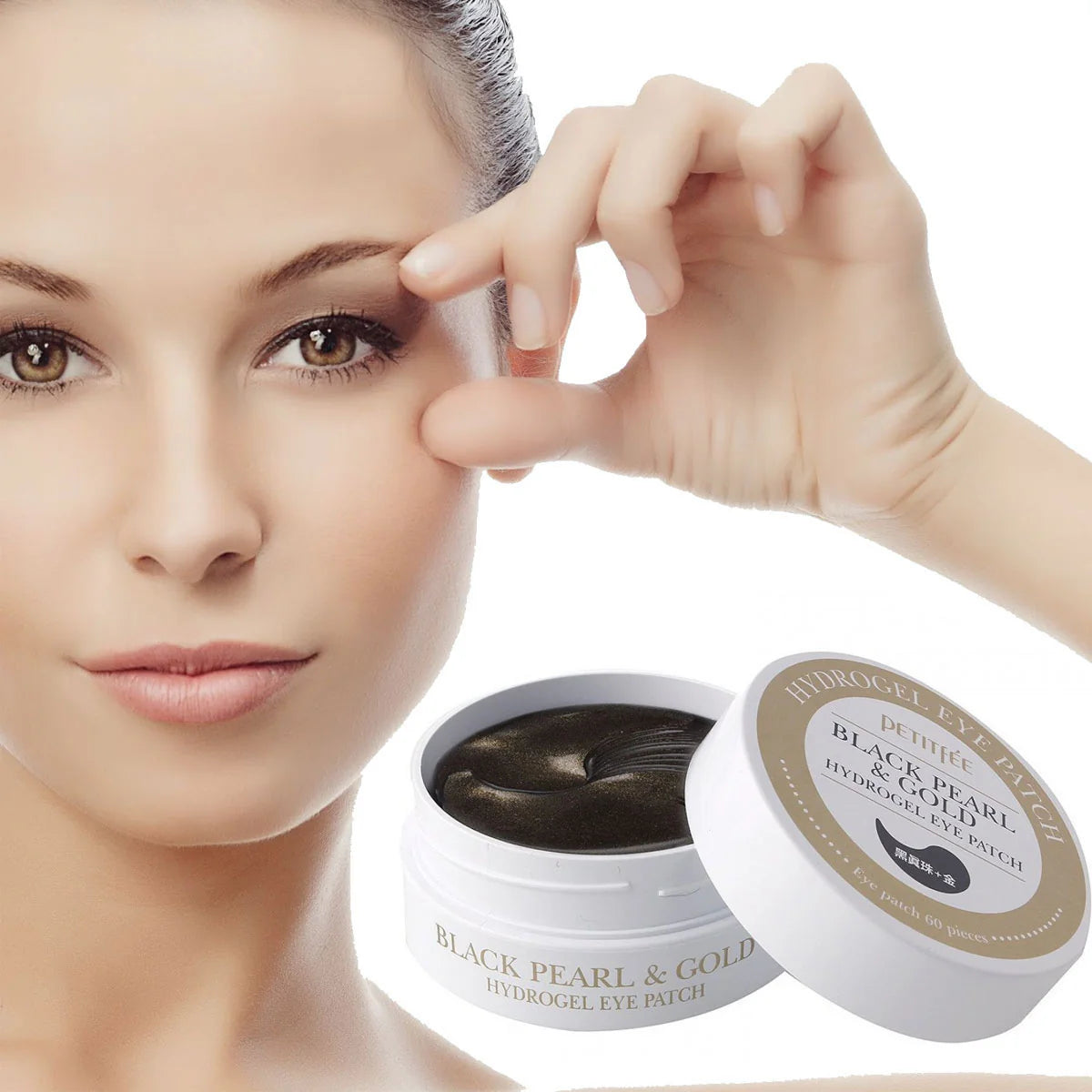 [ PETITFEE ]  GOLD & BLACK PEARL HYDROGEL EYE PATCH