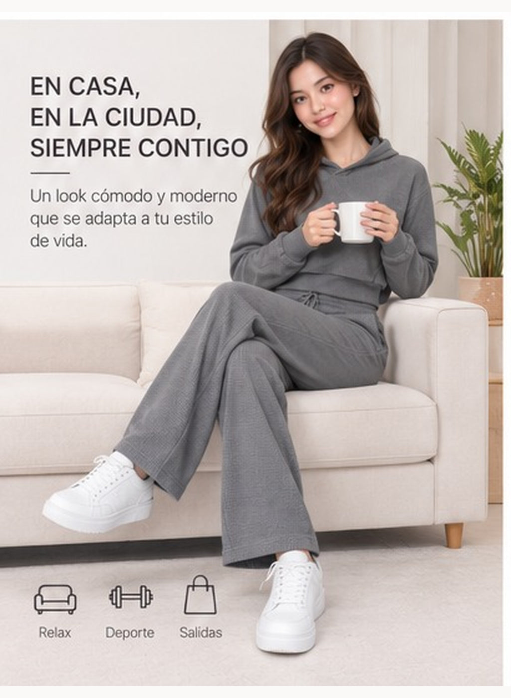 Set Cozy Waffle Sudadero