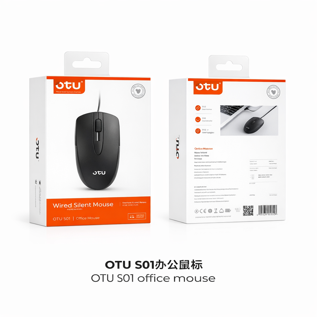 Mouse con Cable USB Negro de 1.2 m – Uso Cómodo y Conexión Estable