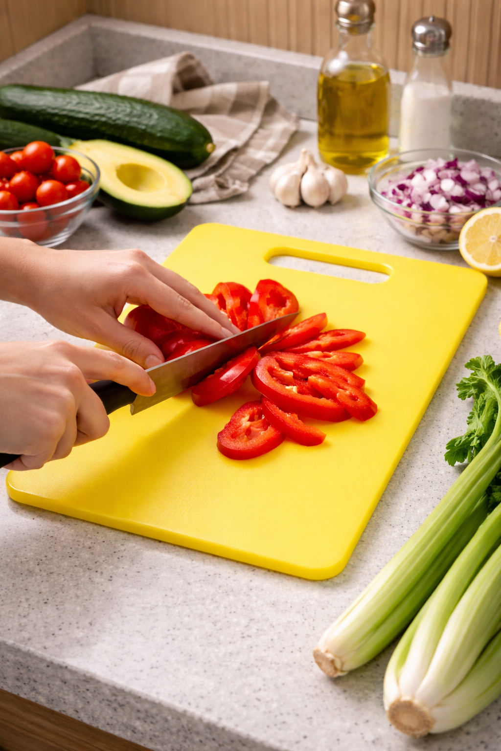 Tablas para Picar de Plástico Resistentes – Higiénicas, Duraderas y Prácticas | Varios Tamaños y Colores