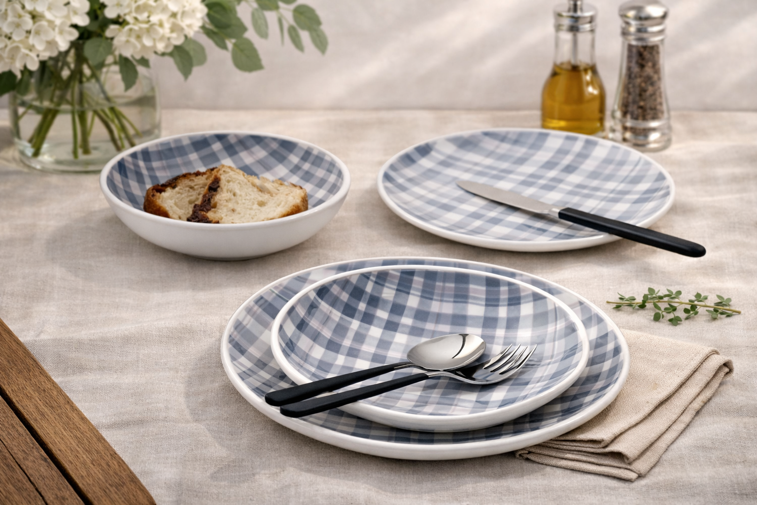 juego de platos y bowls de 18 piezas