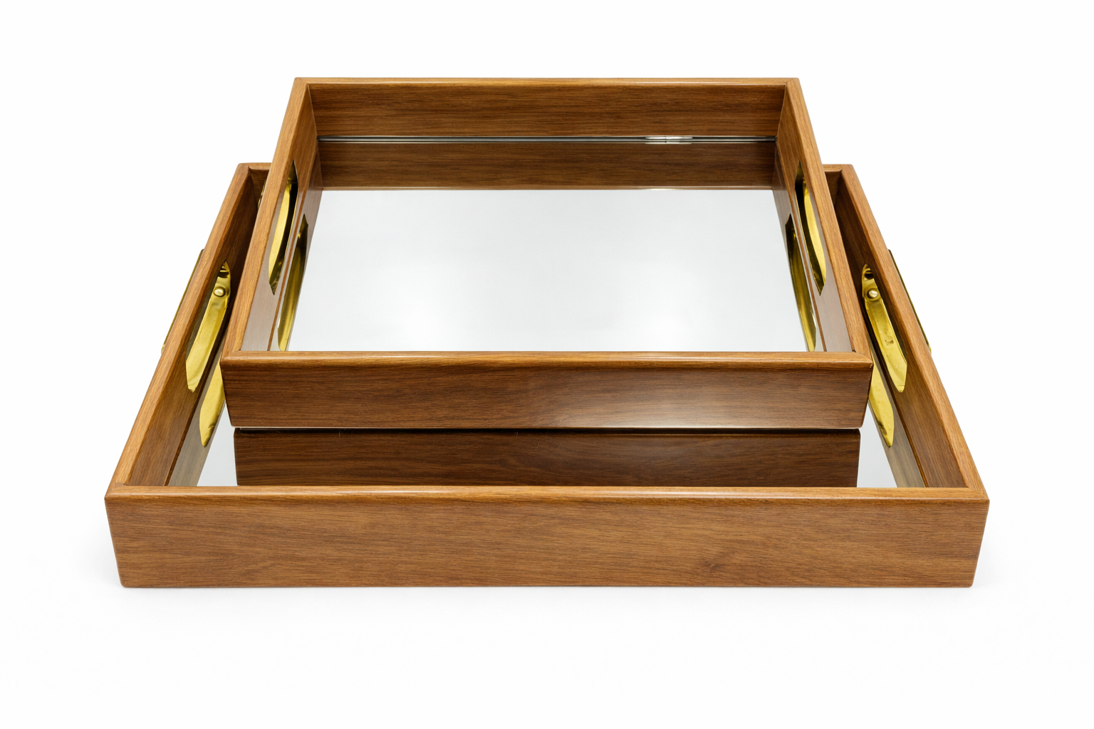 Set de 2 Bandejas Espejadas