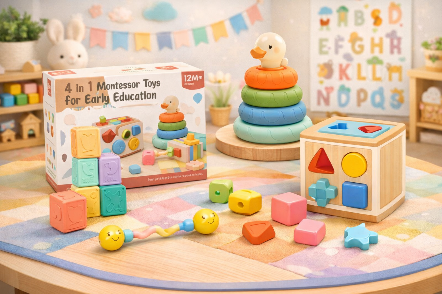 Juego de goma educativa