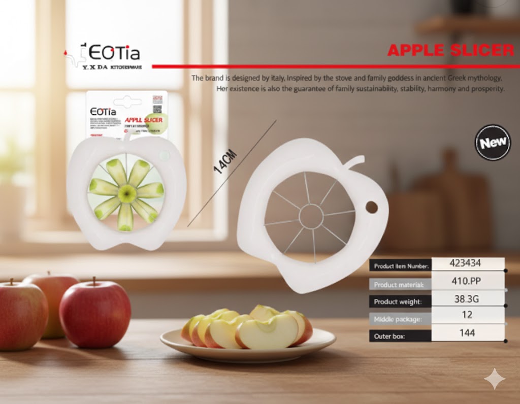Cortador y Descorazonador de Manzanas – Cortes Rápidos y Uniformes