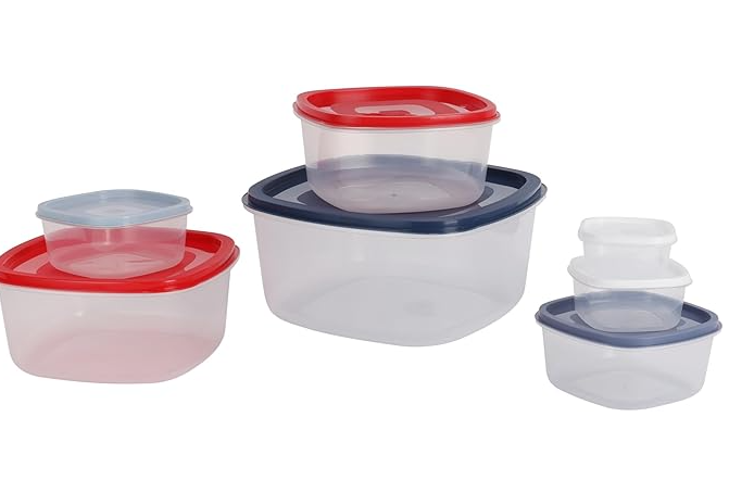 Set de 7 tápers plásticos para almacenamiento | Diferentes tamaños