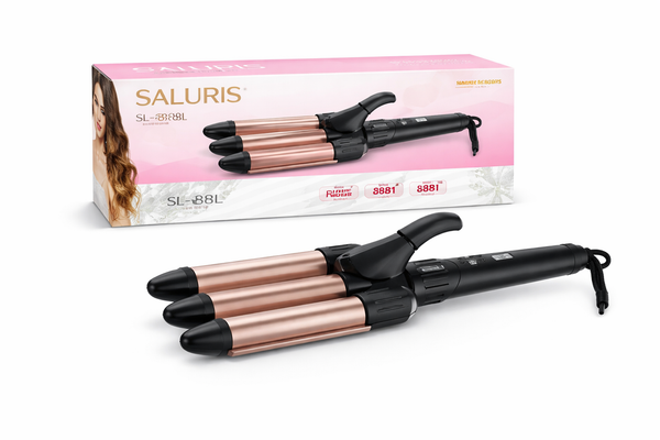 Rizador de Pelo Profesional Triple – Ondas Sirena en Cuestión de Segundos