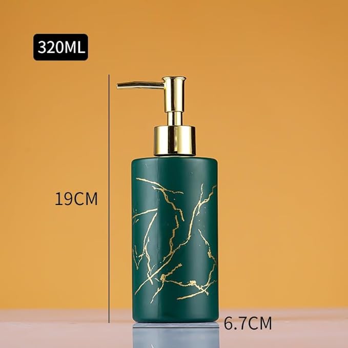 Dispensador de Jabón Líquido Mármol Dorado – Estilo Premium