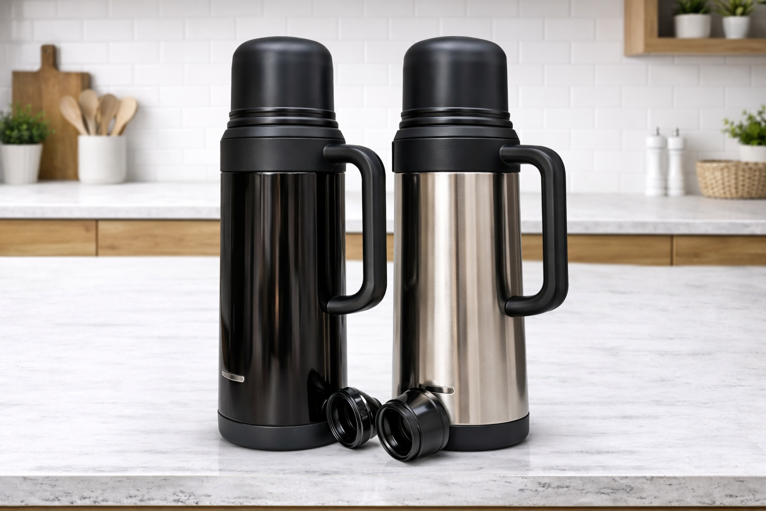 Termo térmico con taza y asa | Ideal para café y bebidas calientes