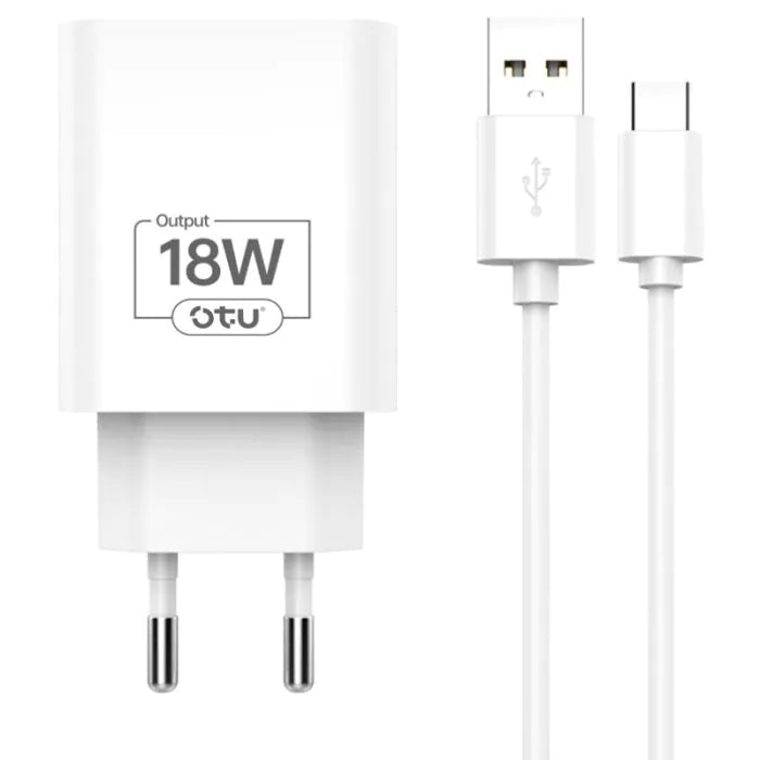 Set de Carga 18W (5V–3A) con Cable de 1 m – Carga Rápida y Eficiente