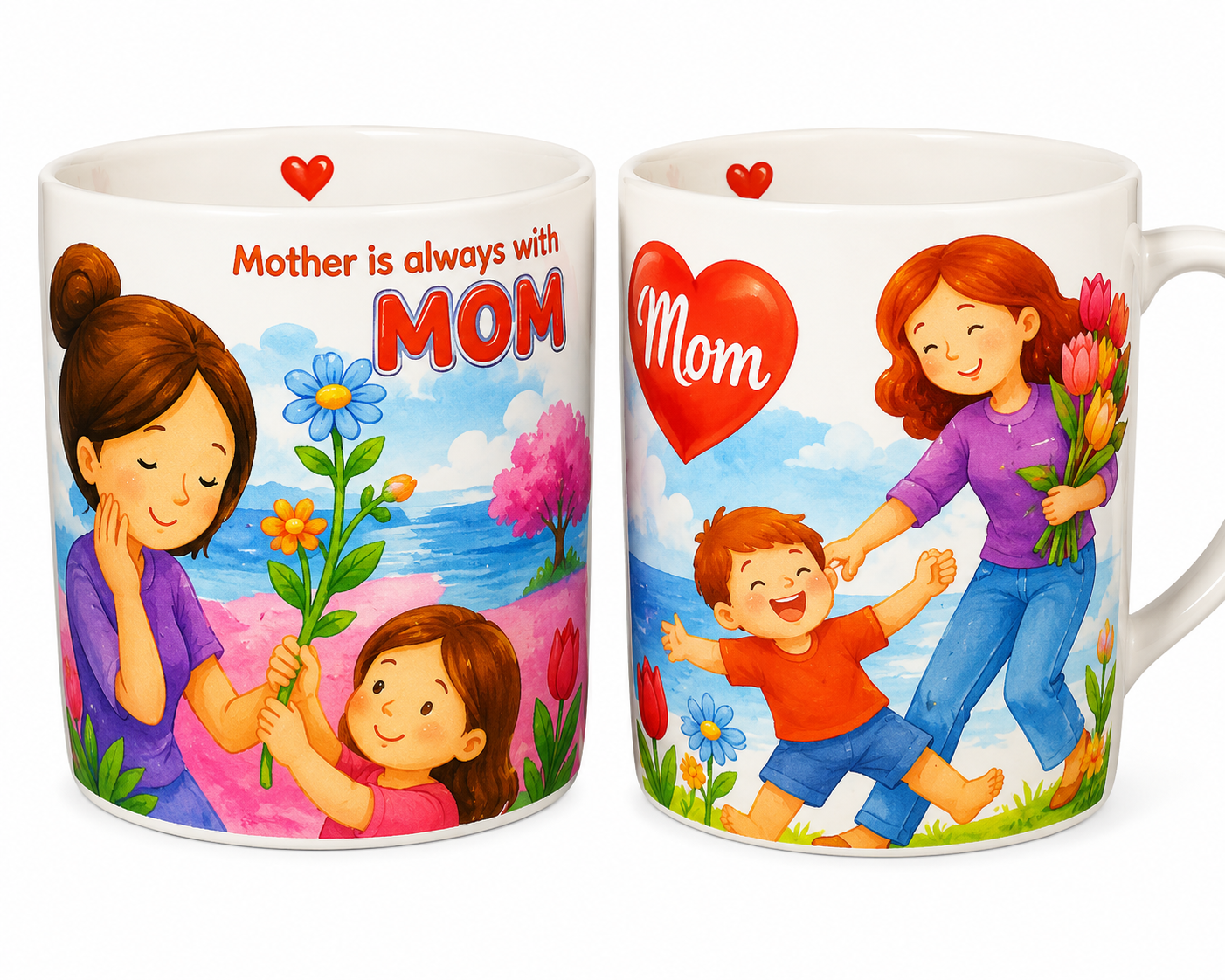 Set de tazas de cerámica | 320 ml (11 oz) – 2 piezas