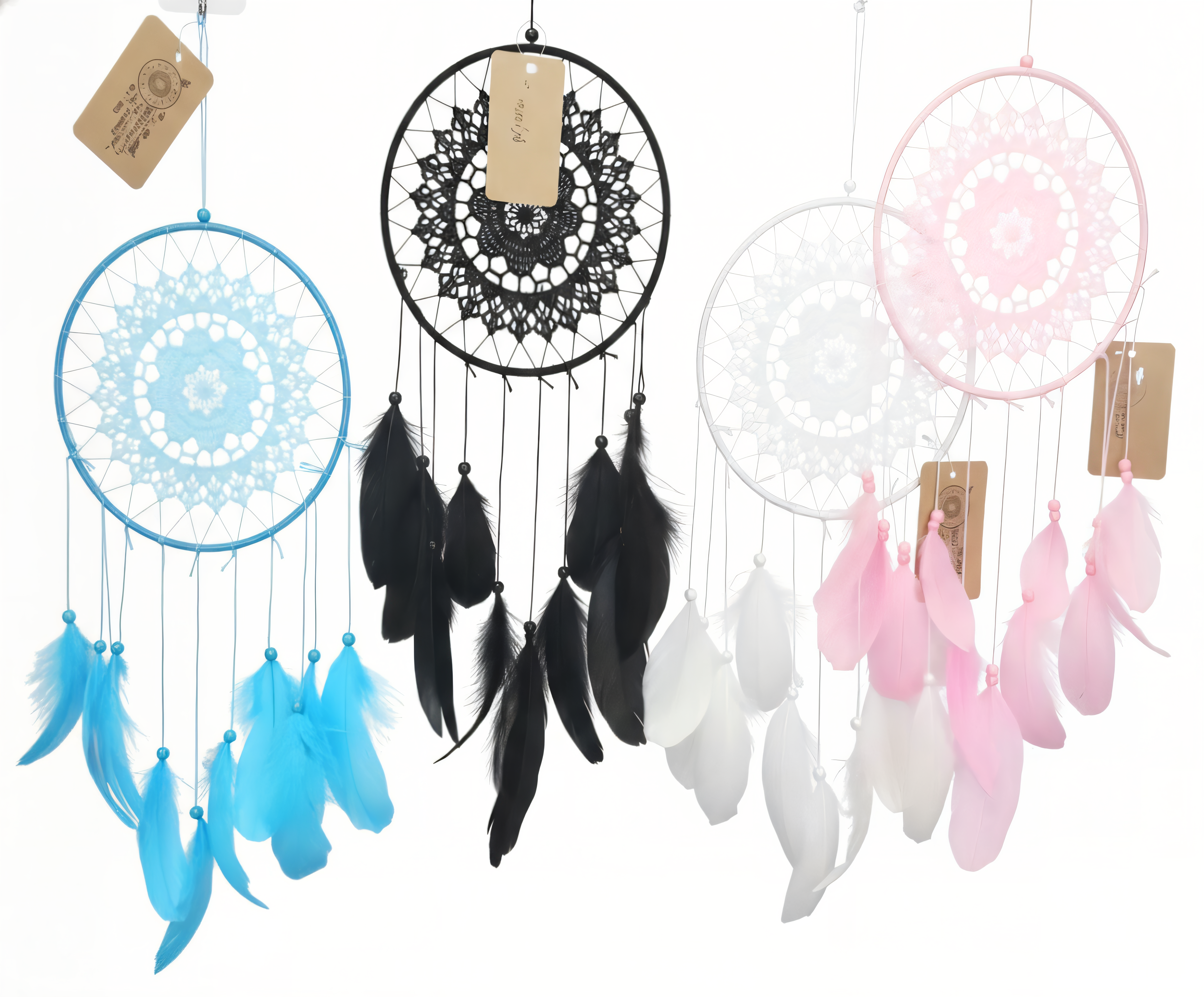 Atrapasueños Grandes Con Plumas