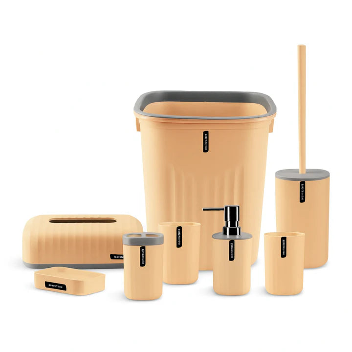 Set de Baño Moderno Texturizado – 8 Piezas