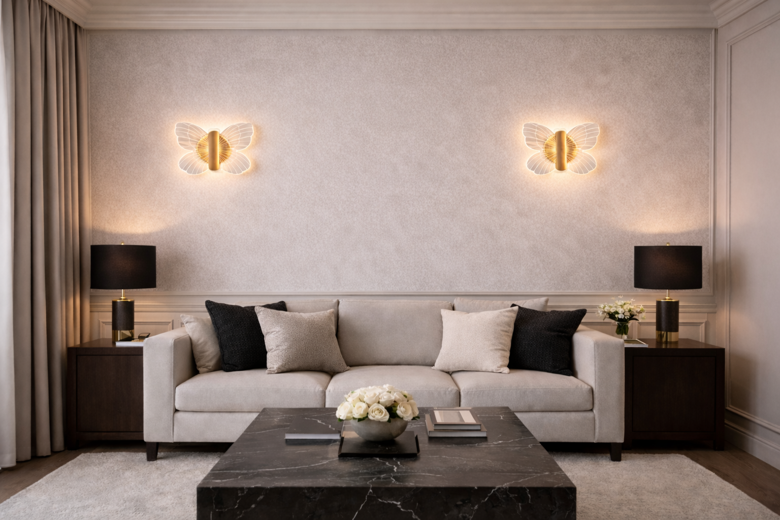 Lámpara de Pared LED Moderna en forma de mariposa