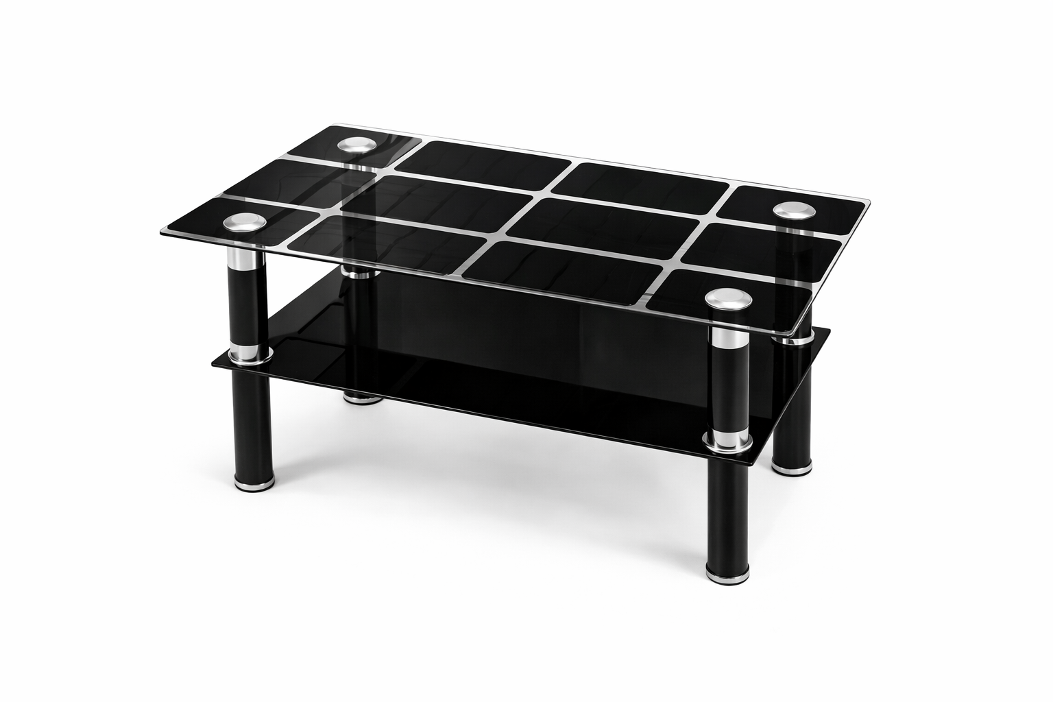 Mesa de Centro de Vidrio y Metal