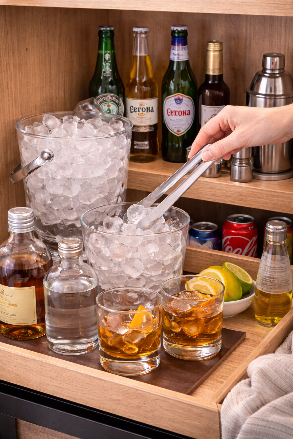 Pinza para Hielo de Acero Inoxidable – Compacta, Resistente y Elegante
