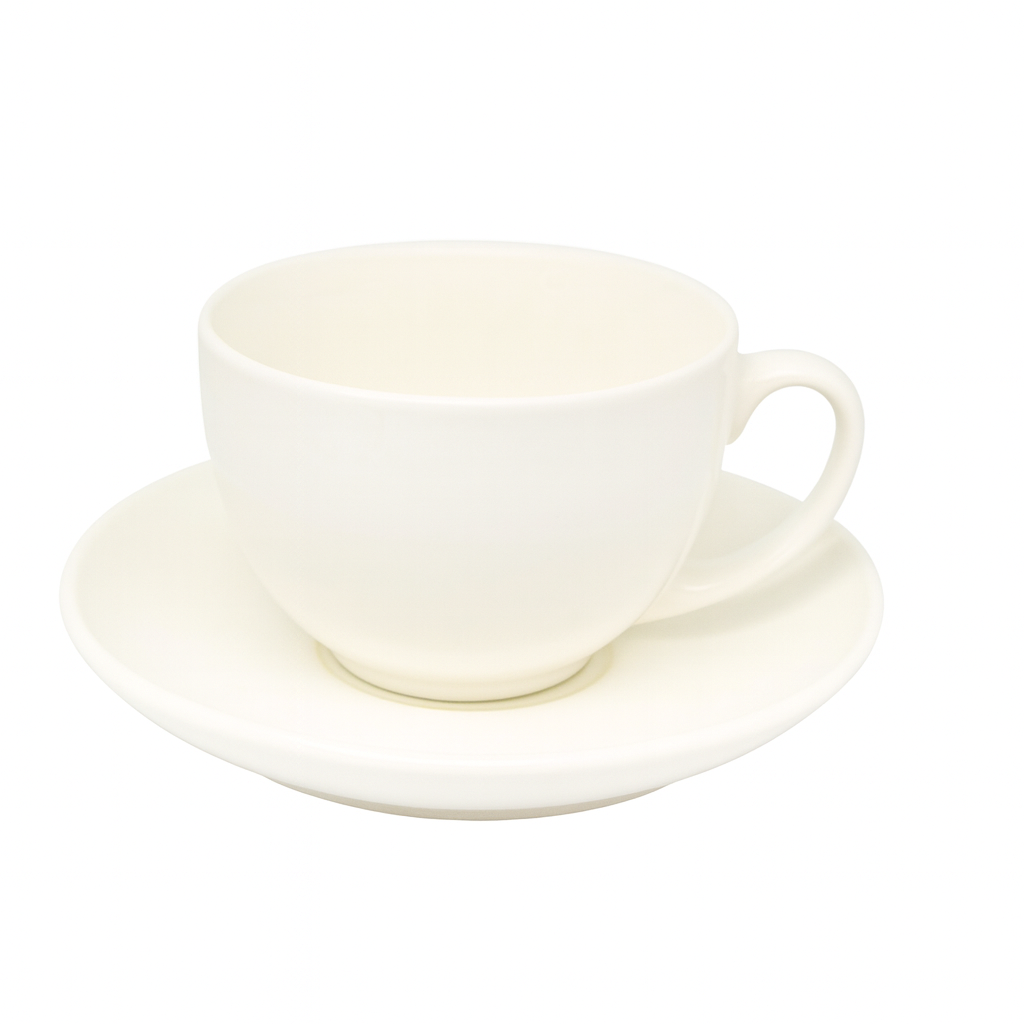 Set de taza y plato de cerámica | 9.5 × 5.9 cm (taza) / 15.8 cm (plato) – Modelo CRM-XYTC013