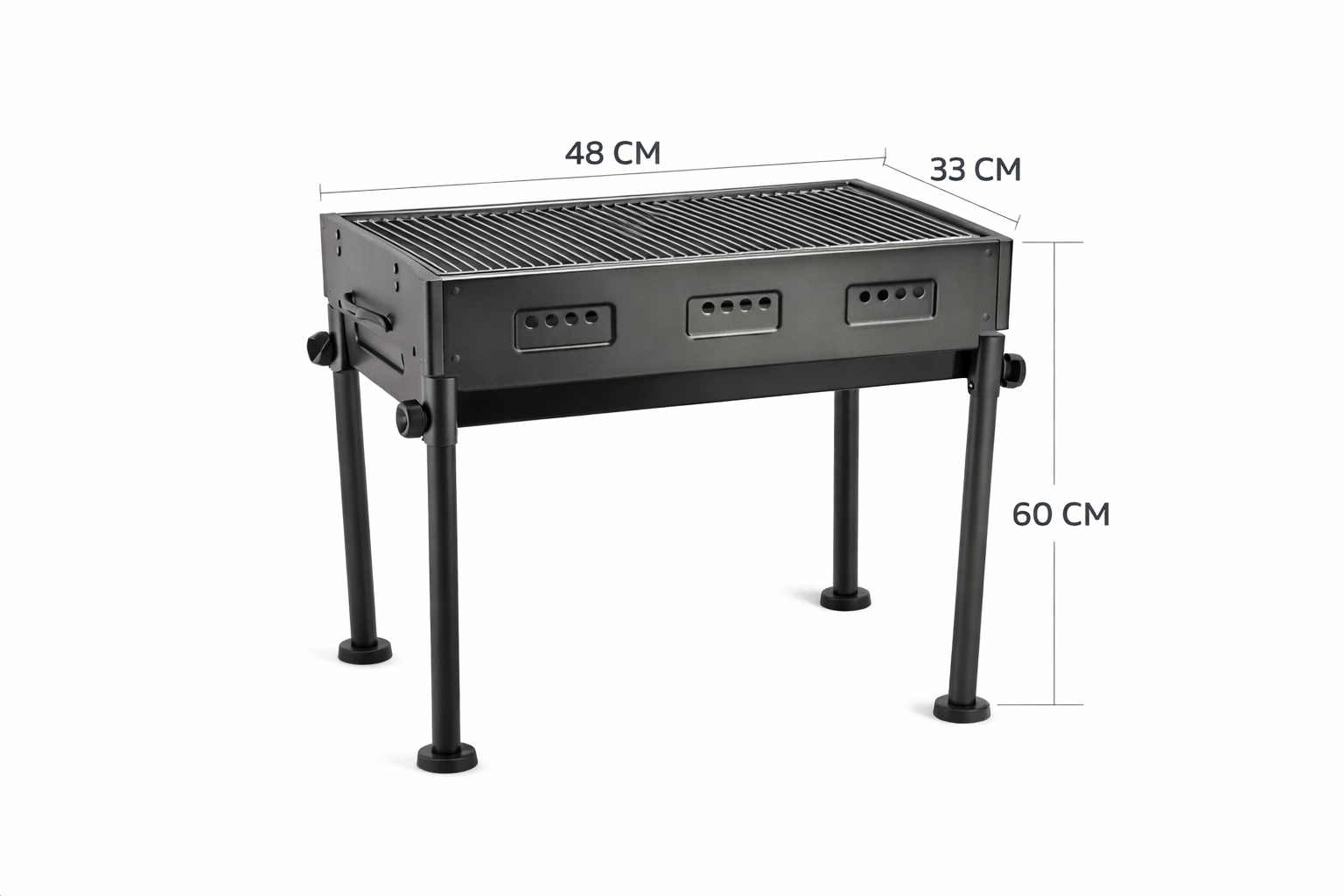 Churrasquera de metal a carbón portátil