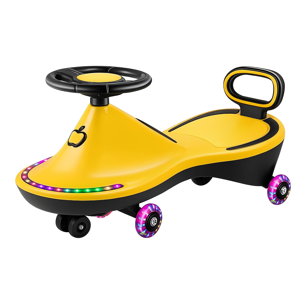 Carrito giratorio para niños resistente, seguro y lleno de diversión