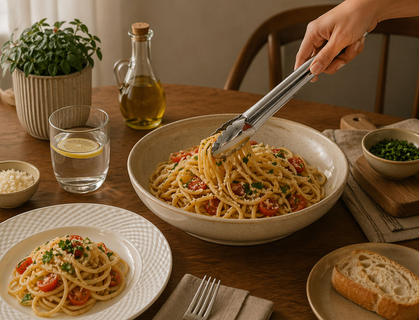 Pinza para Ensalada de Acero Inoxidable – Elegante, Resistente y Versátil
