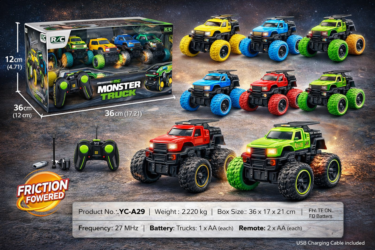 Juguete RC de tractores