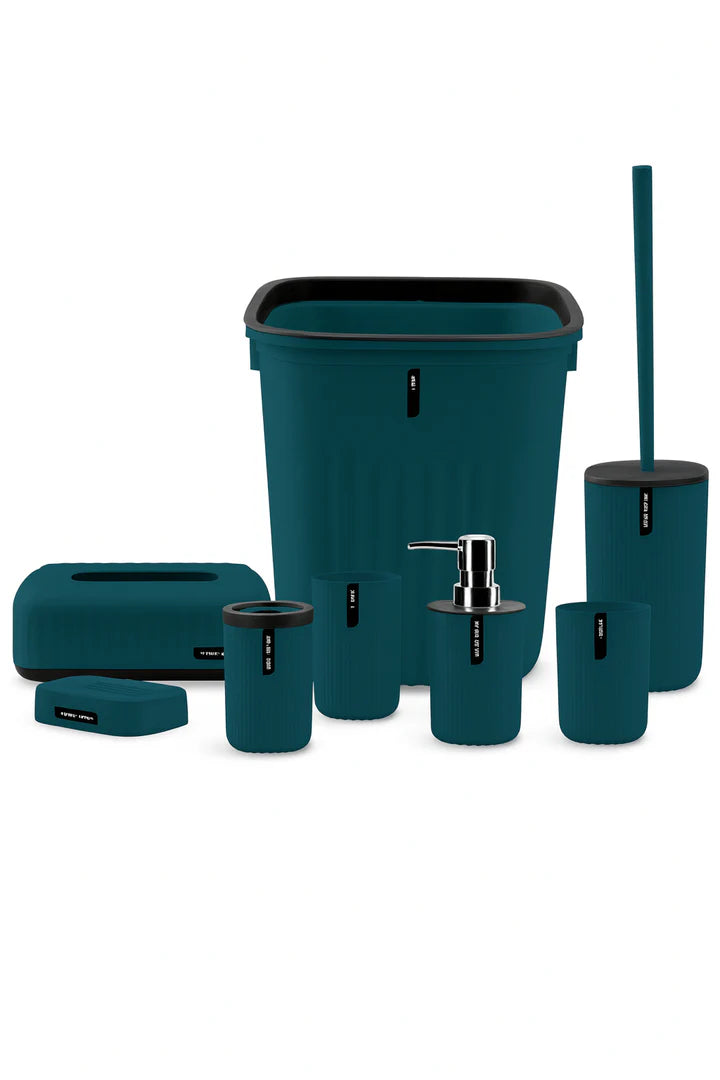 Set de Baño Moderno Texturizado – 8 Piezas