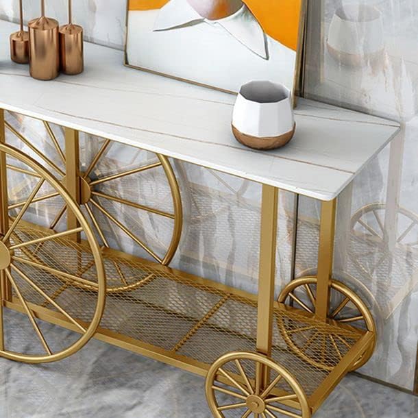 Mesa Metálica Decorativa – Diseño Carrito Elegante ✨🏡