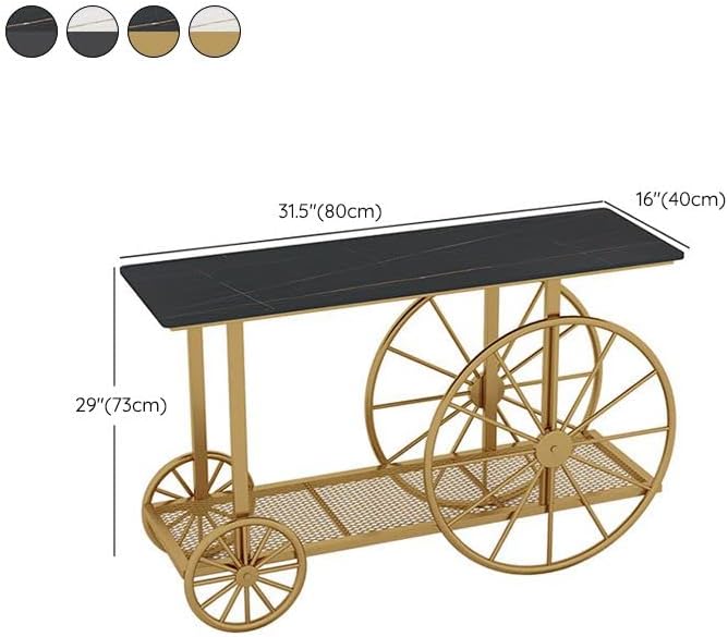 Mesa Metálica Decorativa – Diseño Carrito Elegante ✨🏡