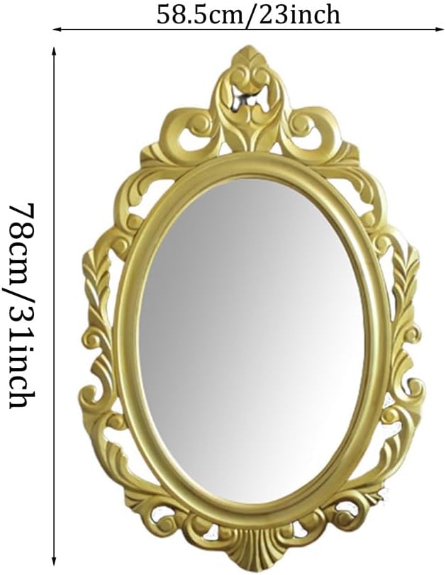 Espejo Decorativo Clásico AJ42 – Marco Dorado Elegante | 78 x 58.5 cm ✨🏡