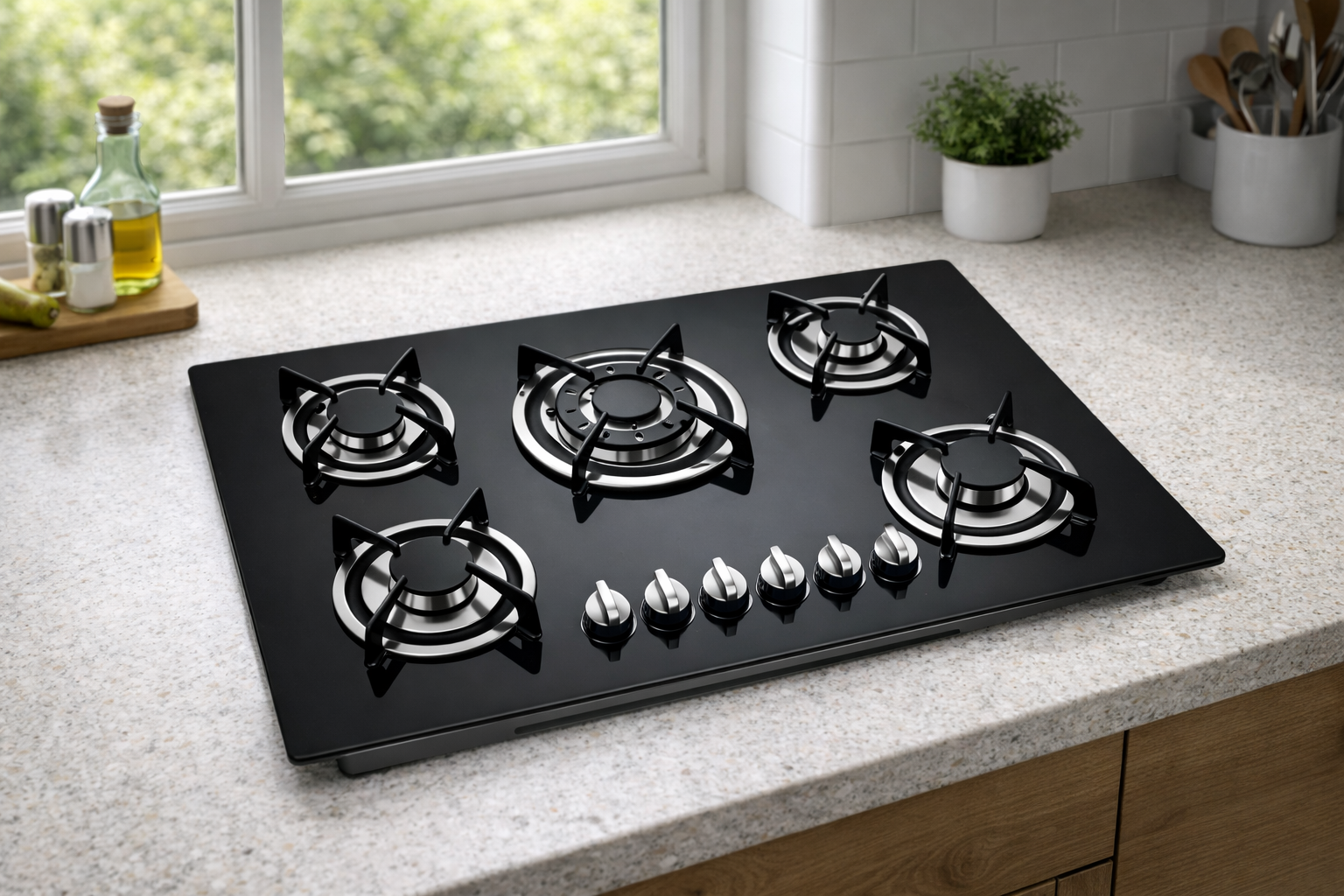 Estufa empotrable cristal de 5