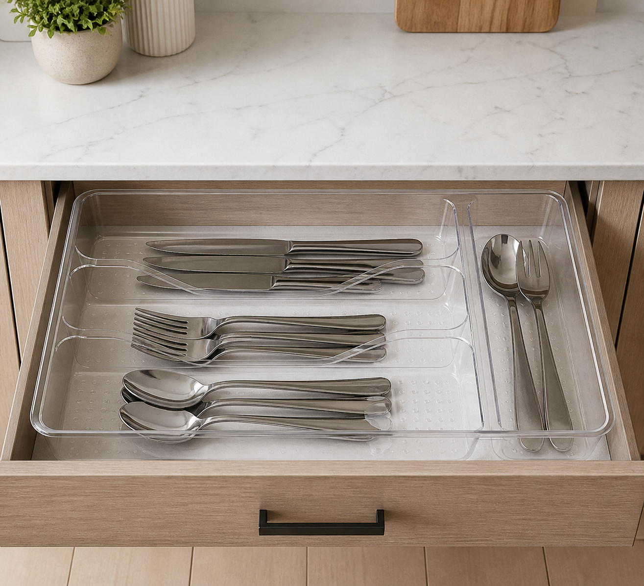 Caja de Almacenaje – Plástico Multiuso | 33 × 18,5 × 4,5 cm