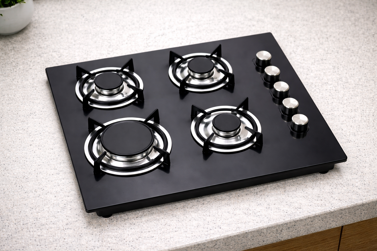 Estufa empotrable cristal de 4