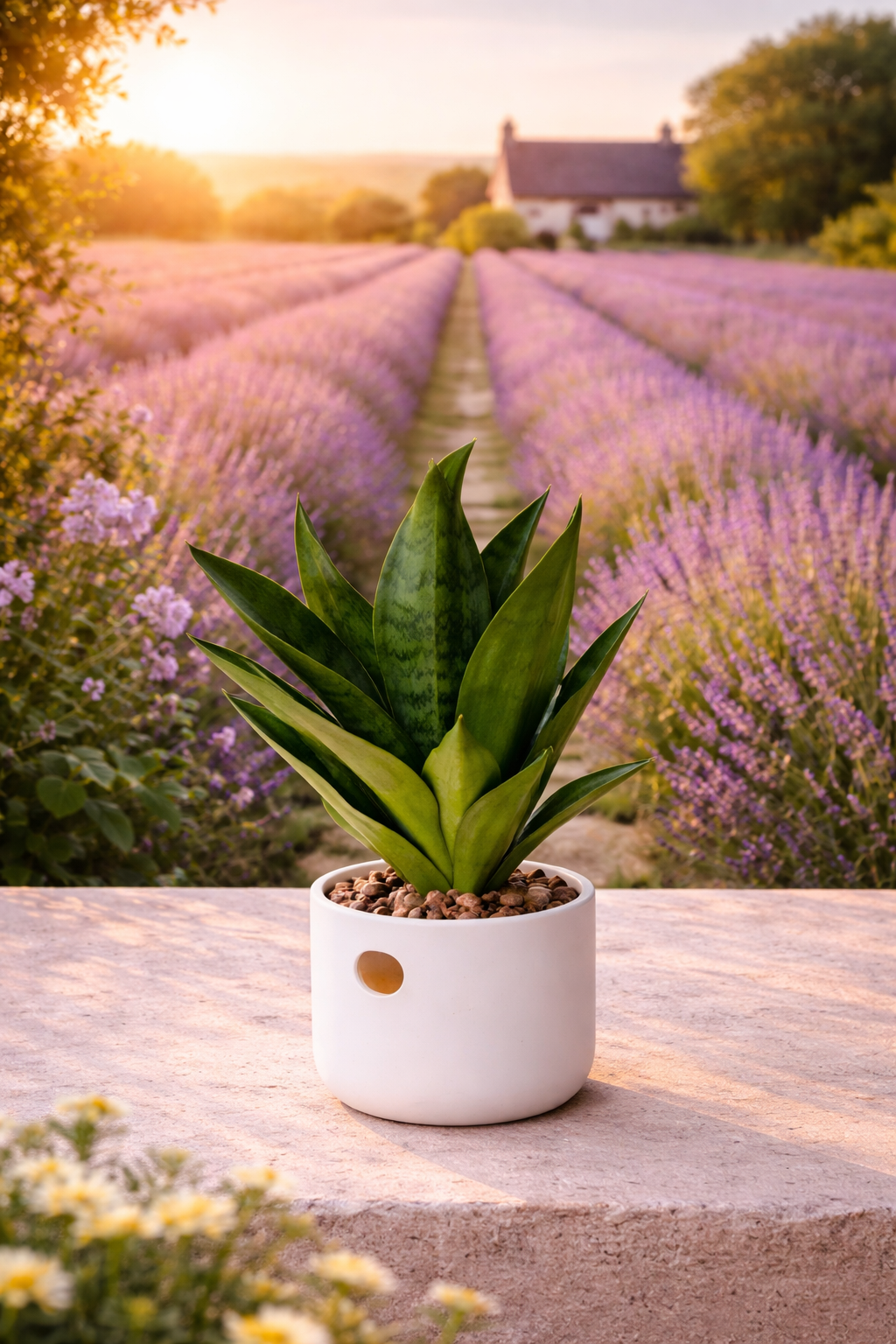 Maceta con Planta Verde Decorativa