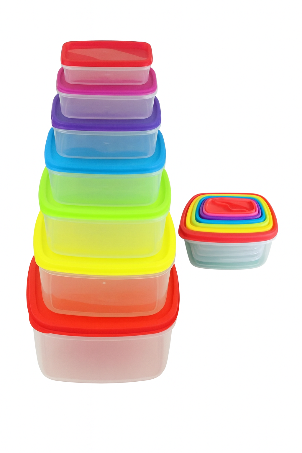 Set de cajas plásticas para conservar alimentos