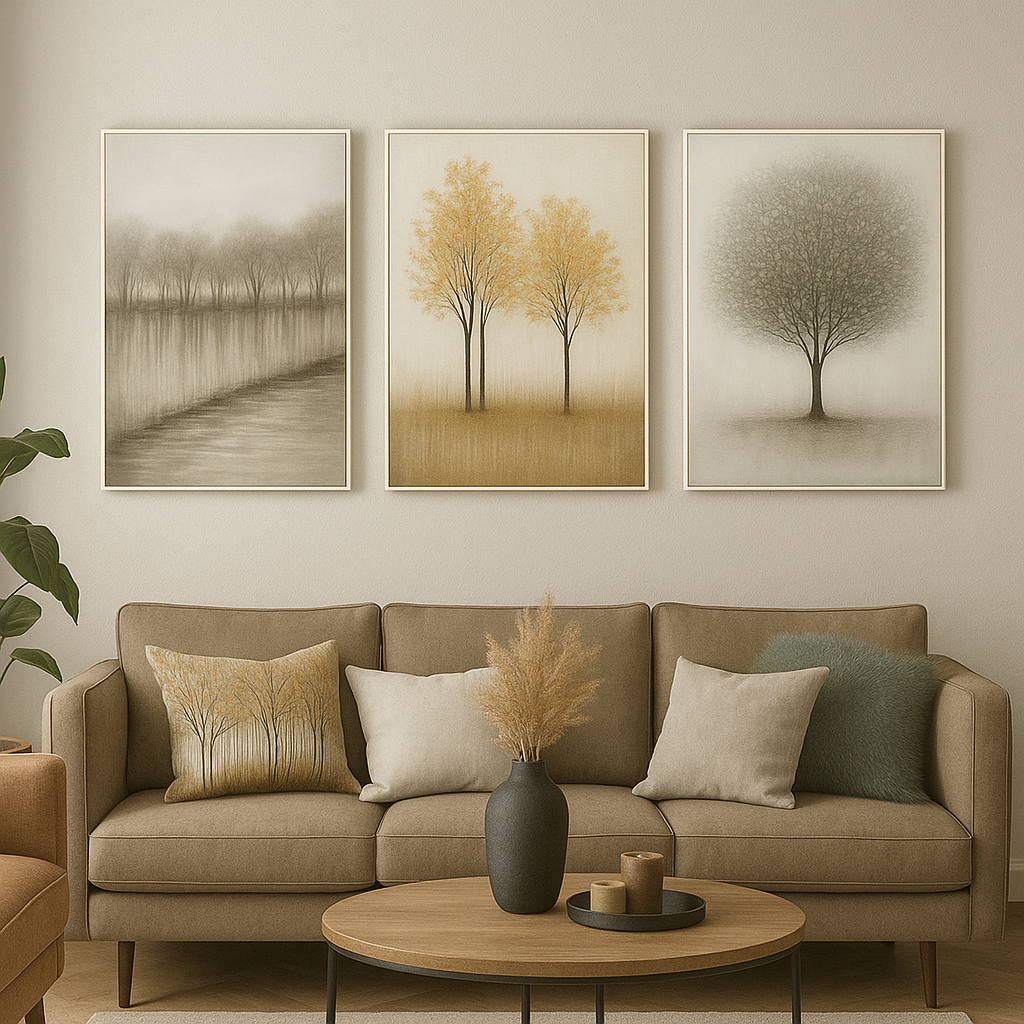 Cuadro Decorativo Panorámico de Naturaleza Minimalista – Estilo Moderno