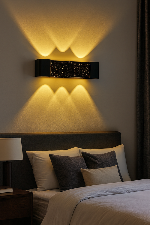 Aplique de Pared LED Negro con Efecto Lumínico Decorativo 🖤💡
