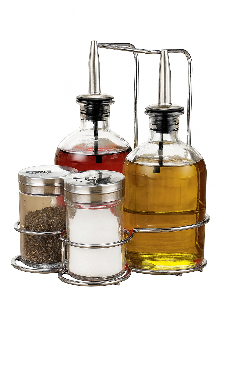 Set de botellas de vidrio para aceite y condimentos