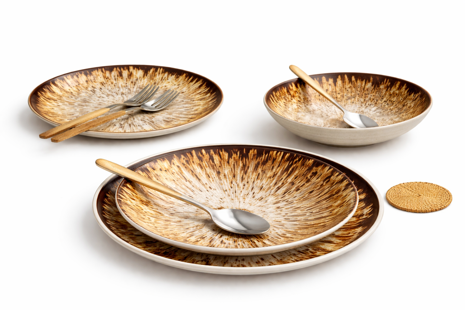 juego de platos y bowls de 18 piezas