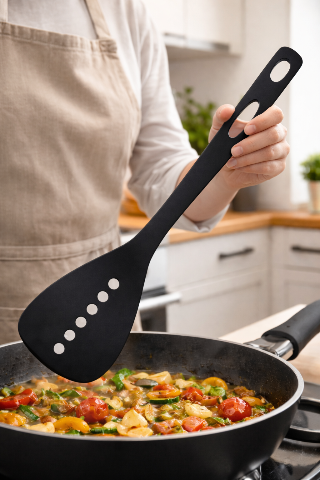 Espátula de Cocina de Plástico – Flexible, Resistente y Segura para tus Utensilios