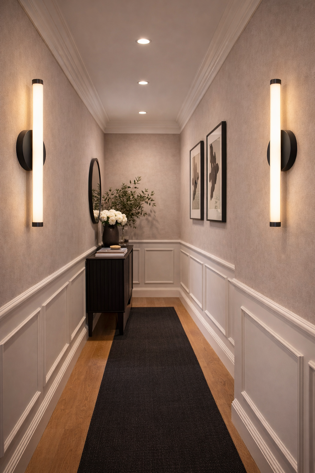 Aplique de Pared LED Contemporáneo – Negro Elegante