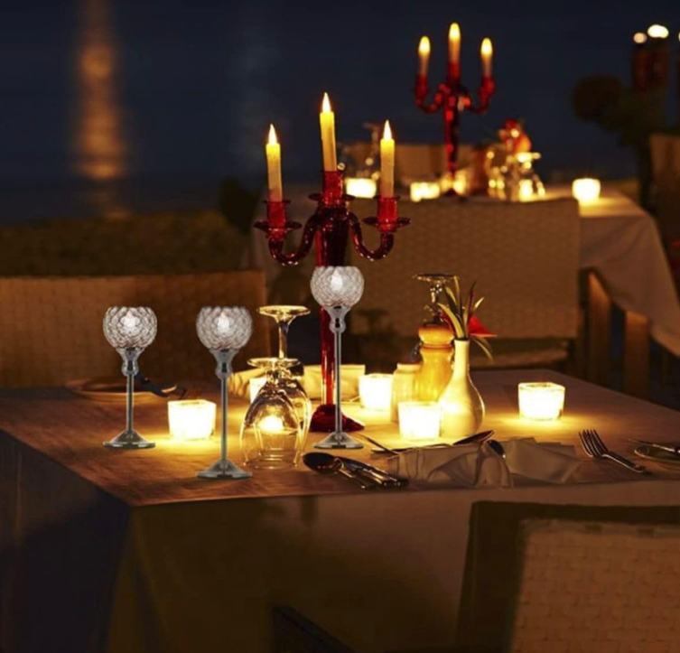 Set de Candelabros 3 Piezas – Portavelas Moderno con Vidrio