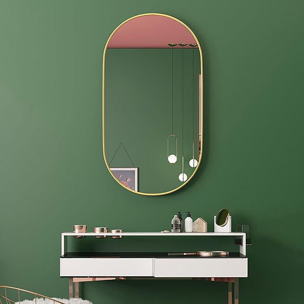 Espejo Decorativo de Pared – Color Dorado | 50 x 90 cm