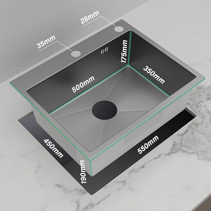 SET DE LAVATRASTOS – ACERO INOXIDABLE DE SOBREPONER | Resistente, moderno y de alta durabilidad.