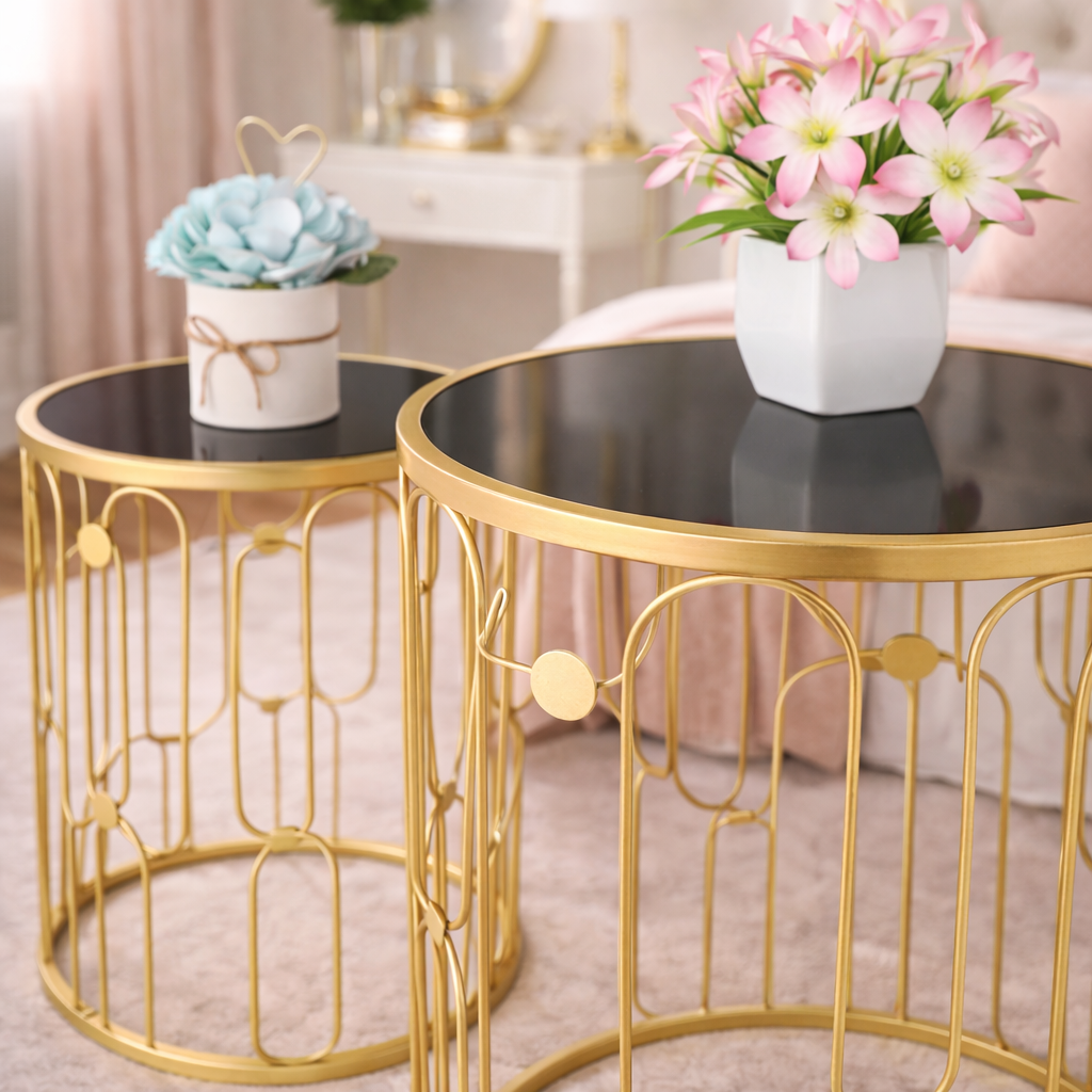 Set de Mesa Metálica Redonda