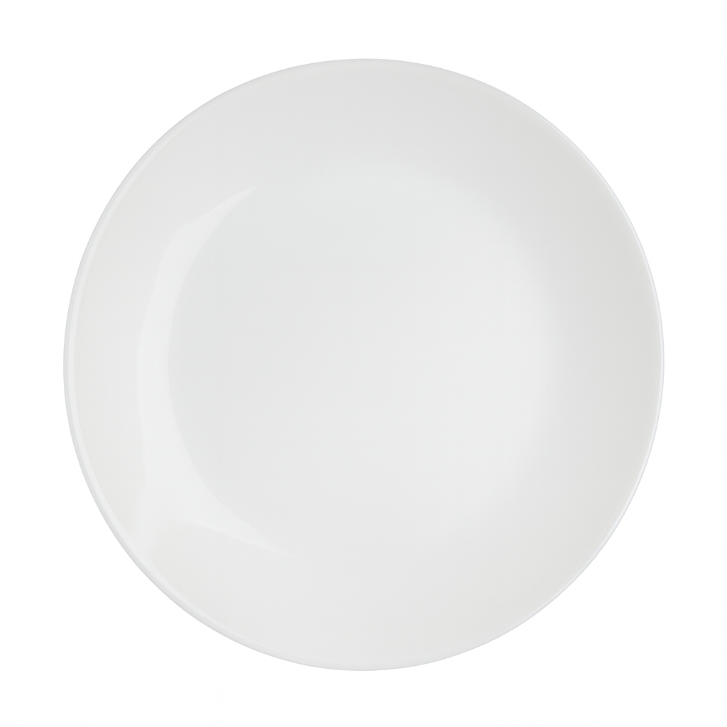 Plato blanco de ceramica