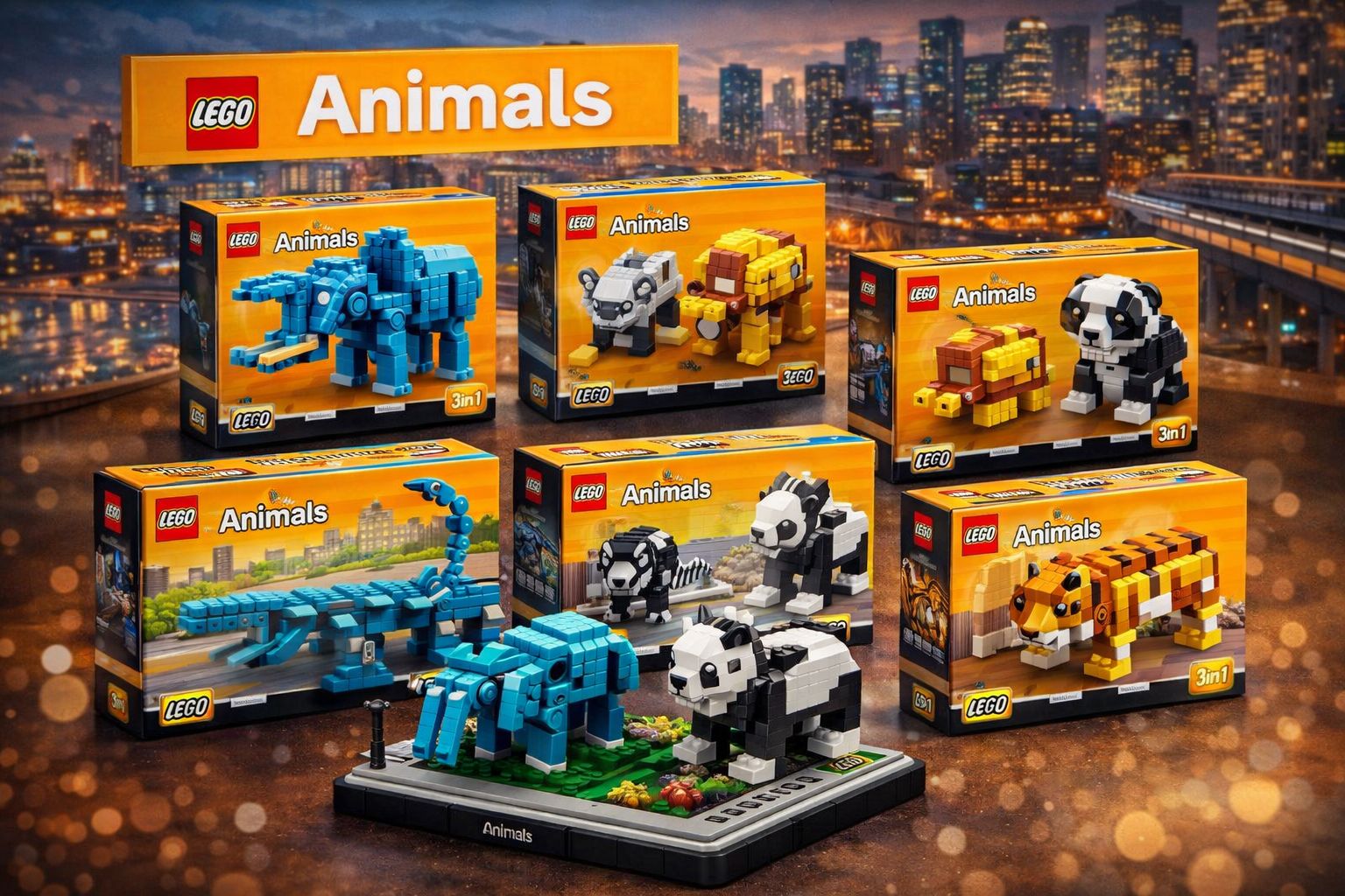 Bloques ciudad animal