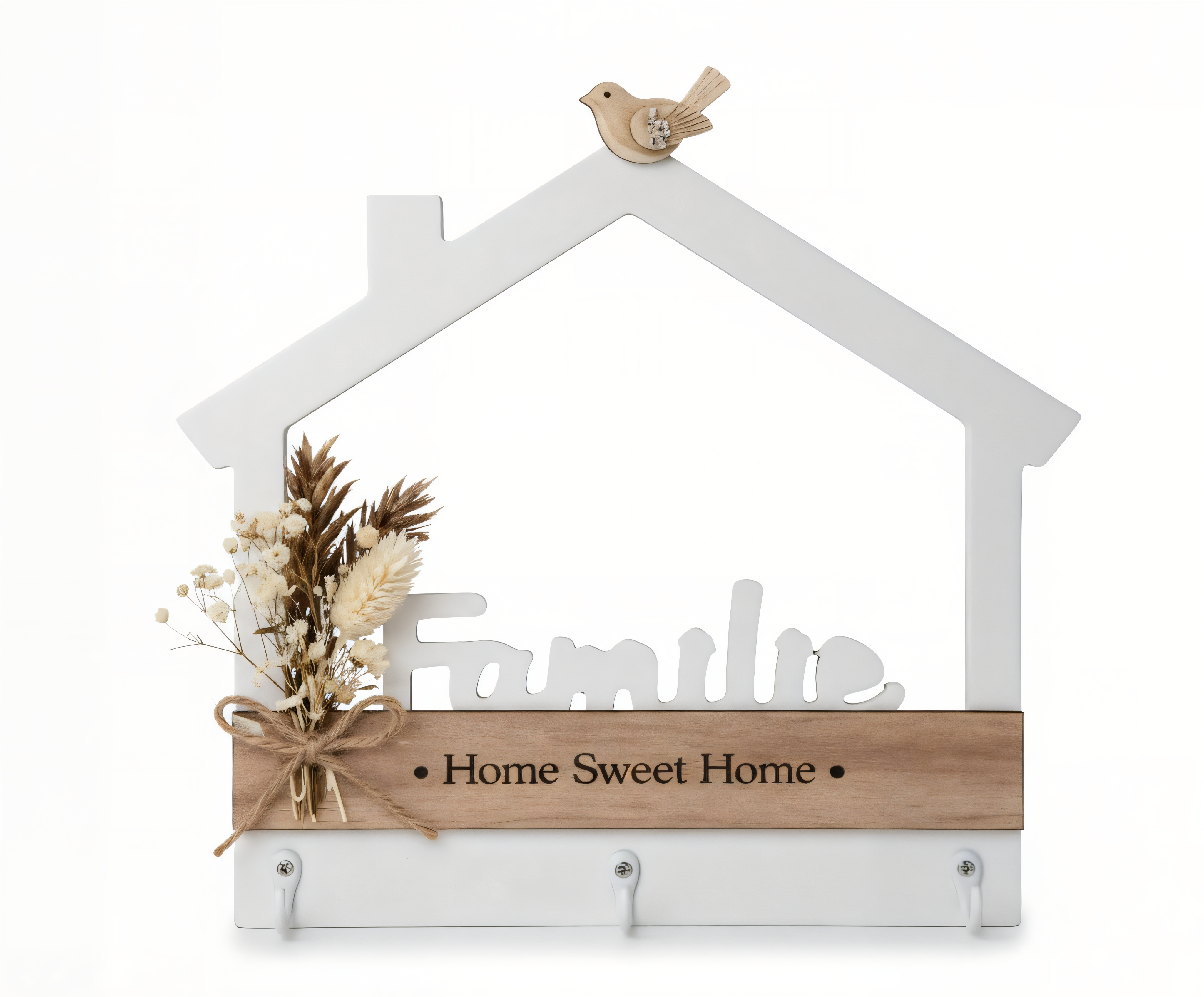 Gancho decorativo de madera