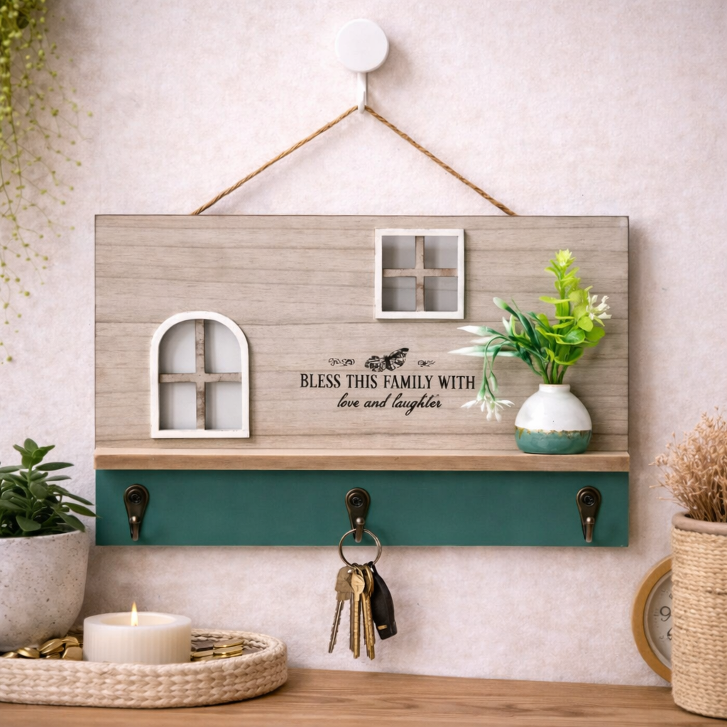 Gancho decorativo de madera