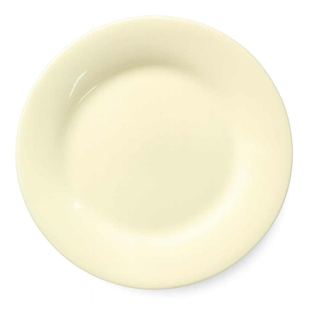 Plato blanco de ceramica